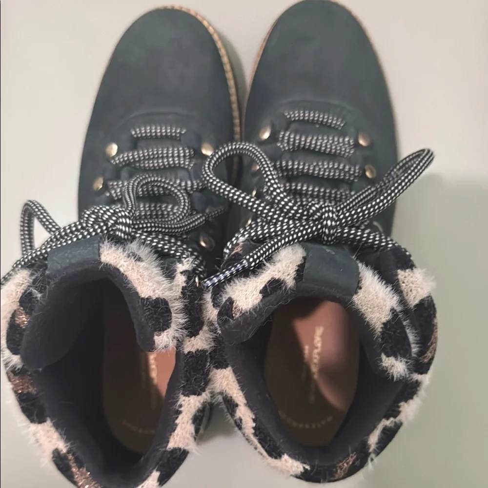 Cole Haan Black Winter Rain Boots with Rugged Sole - Picture 5 of 12